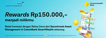 Rewards Rp150.000,- menjadi milikmu dengan beli Reksa Dana  from Sucorinvest Asset Management di CommBank SmartWealth